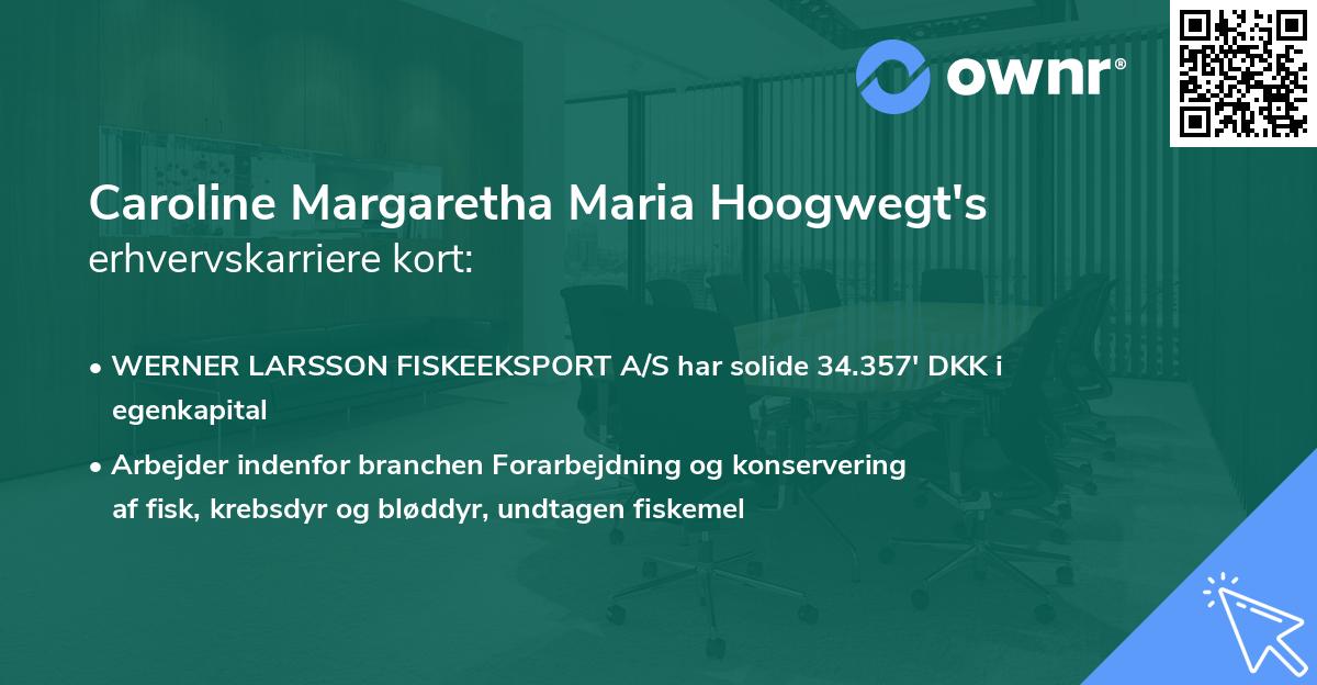 Caroline Margaretha Maria Hoogwegt's erhvervskarriere kort