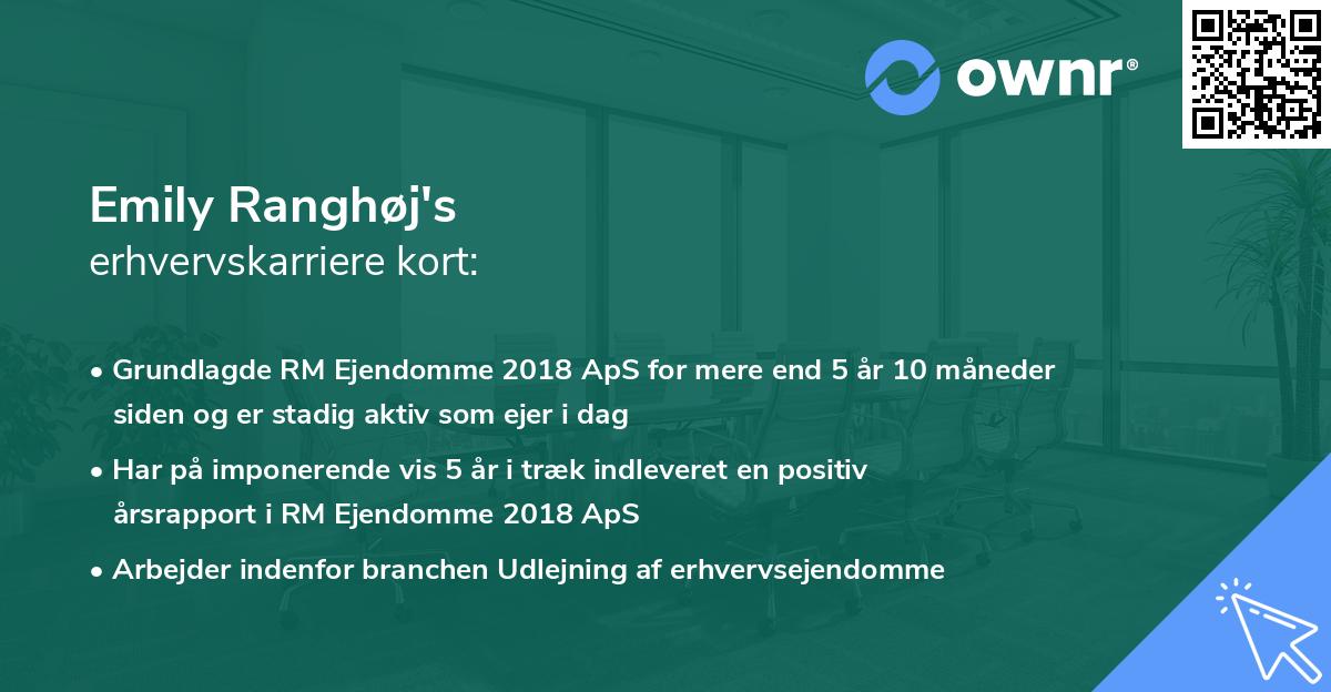 Emily Ranghøj's erhvervskarriere kort