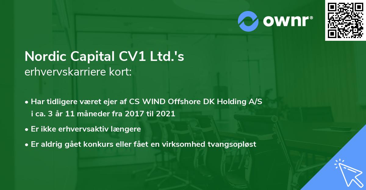 Nordic Capital CV1 Ltd.'s erhvervskarriere kort