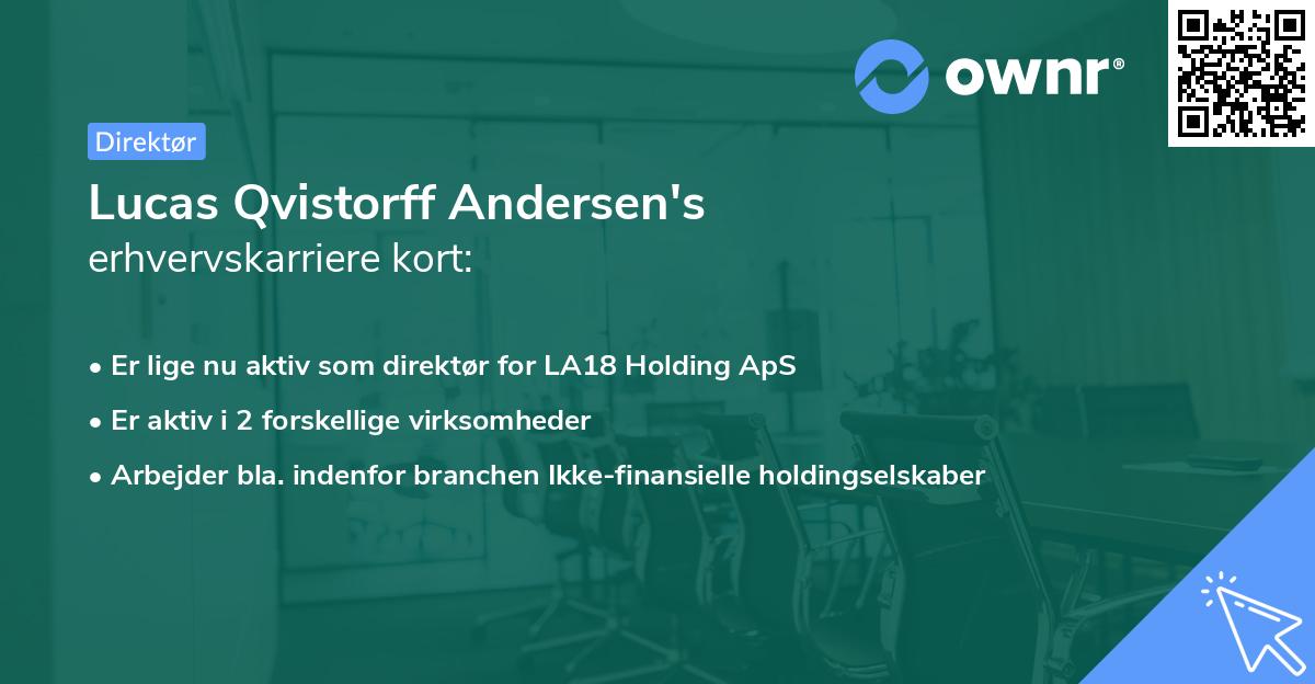 Lucas Qvistorff Andersen's erhvervskarriere kort