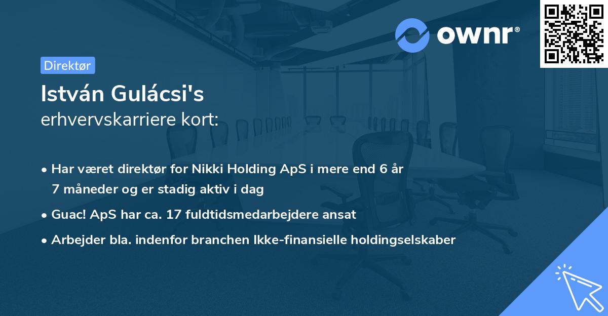 István Gulácsi's erhvervskarriere kort