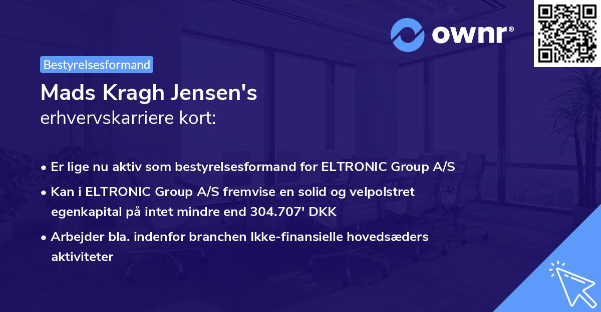 Mads Kragh Jensen's erhvervskarriere kort