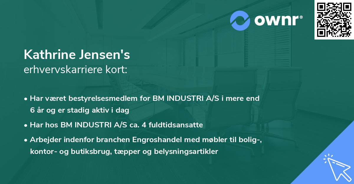 Kathrine Jensen's erhvervskarriere kort