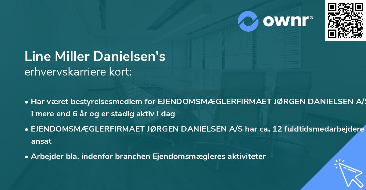 Line Miller Danielsen's erhvervskarriere kort
