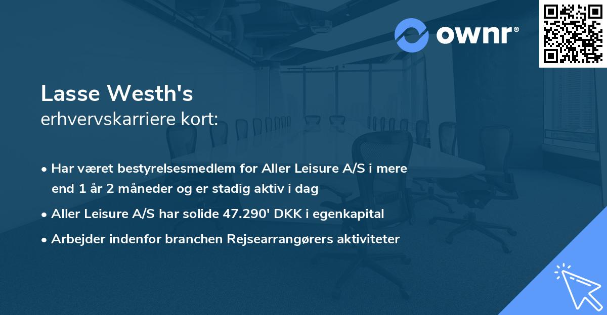 Lasse Westh's erhvervskarriere kort