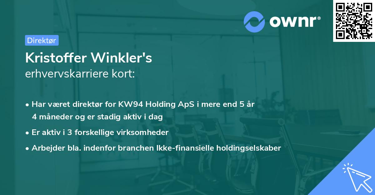 Kristoffer Winkler's erhvervskarriere kort