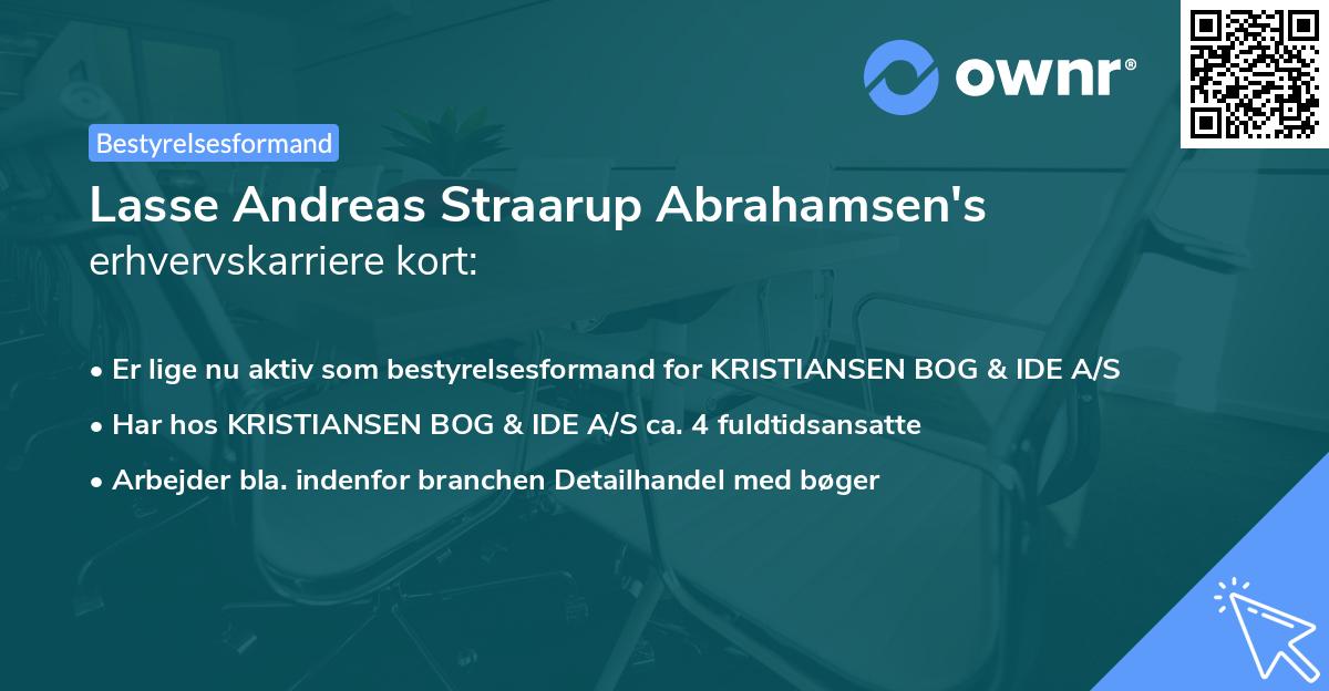 Lasse Andreas Straarup Abrahamsen's erhvervskarriere kort