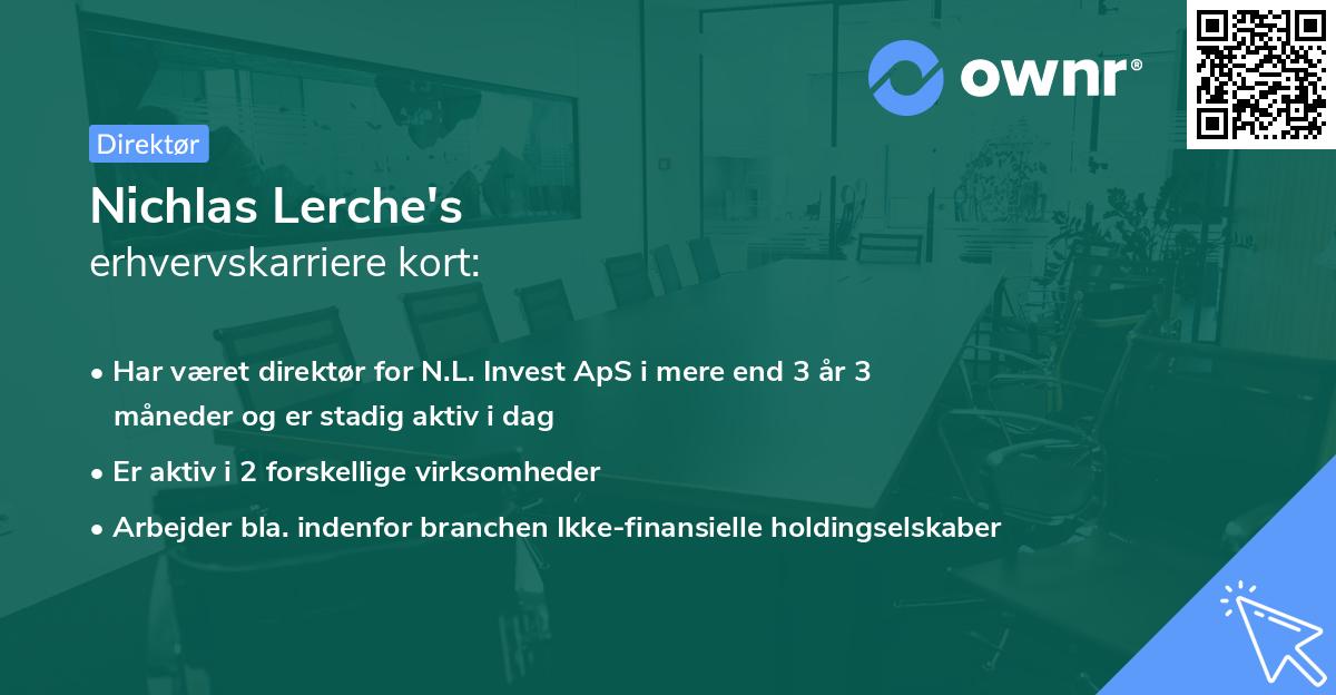 Nichlas Lerche's erhvervskarriere kort