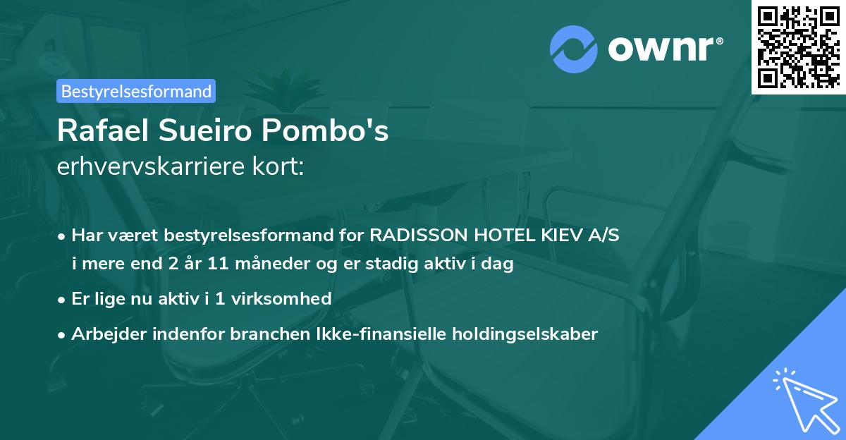 Rafael Sueiro Pombo's erhvervskarriere kort