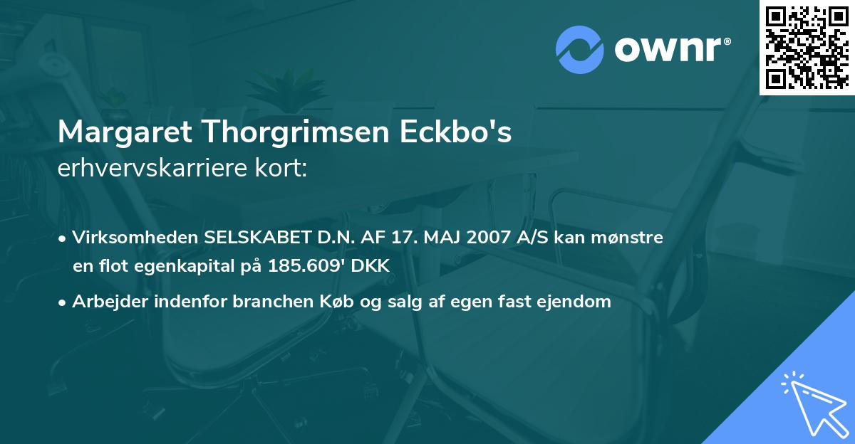 Margaret Thorgrimsen Eckbo's erhvervskarriere kort