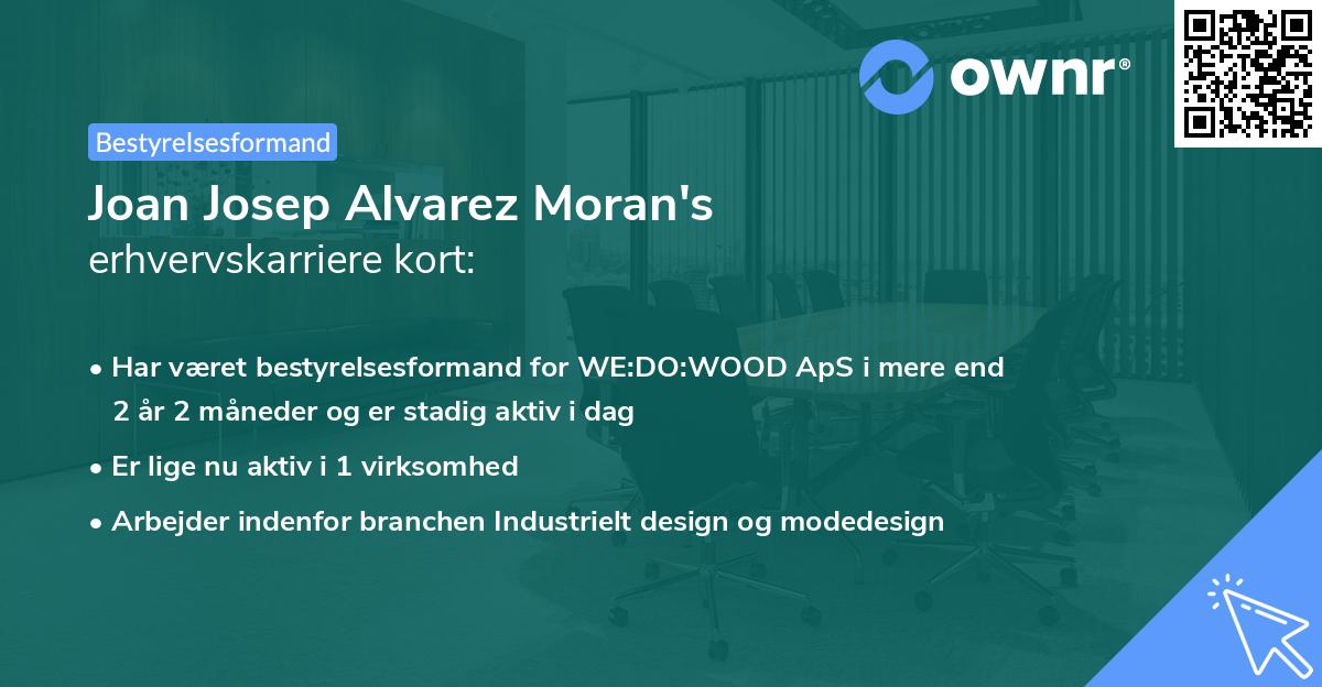 Joan Josep Alvarez Moran's erhvervskarriere kort