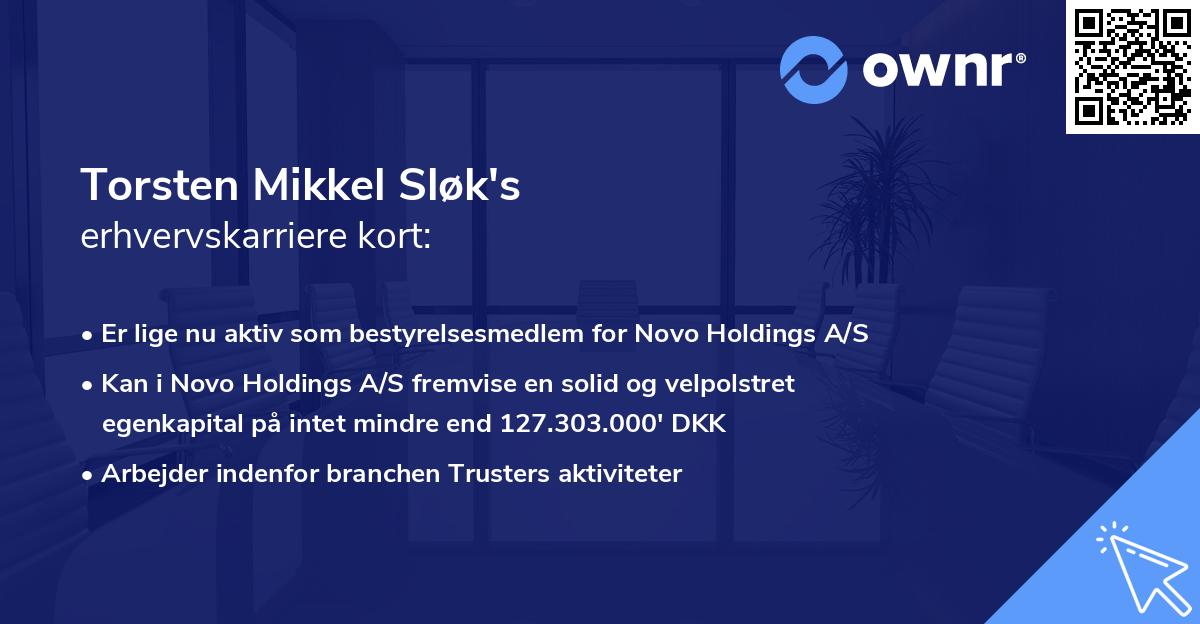 Torsten Mikkel Sløk's erhvervskarriere kort