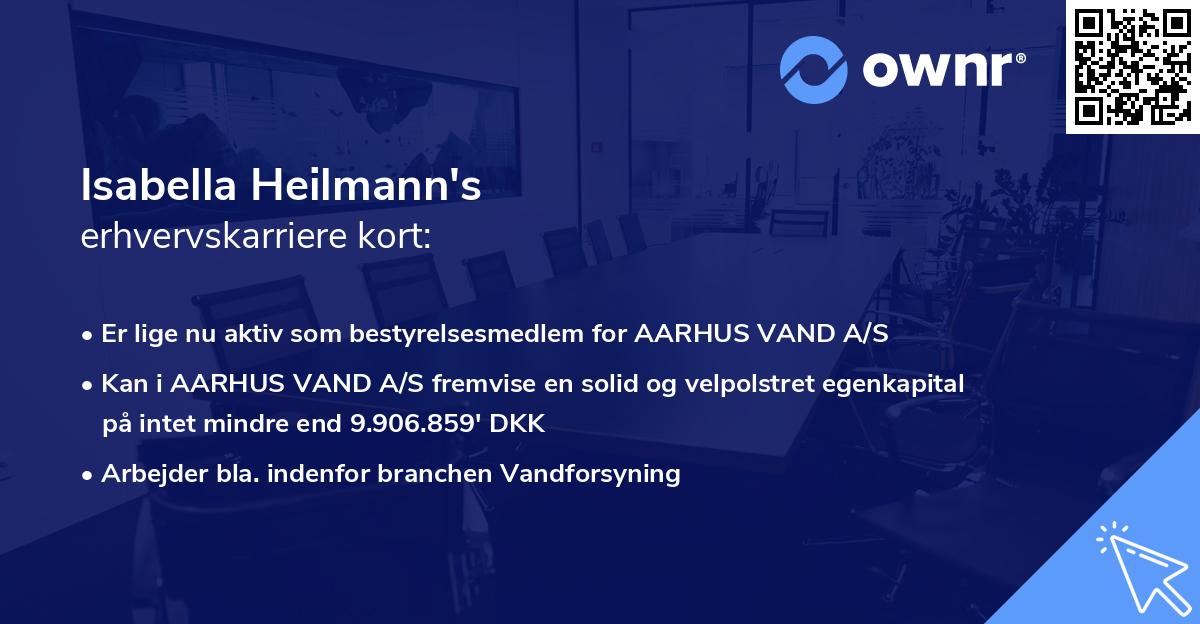Isabella Heilmann's erhvervskarriere kort