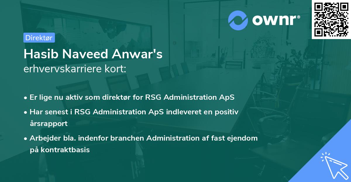 Hasib Naveed Anwar's erhvervskarriere kort