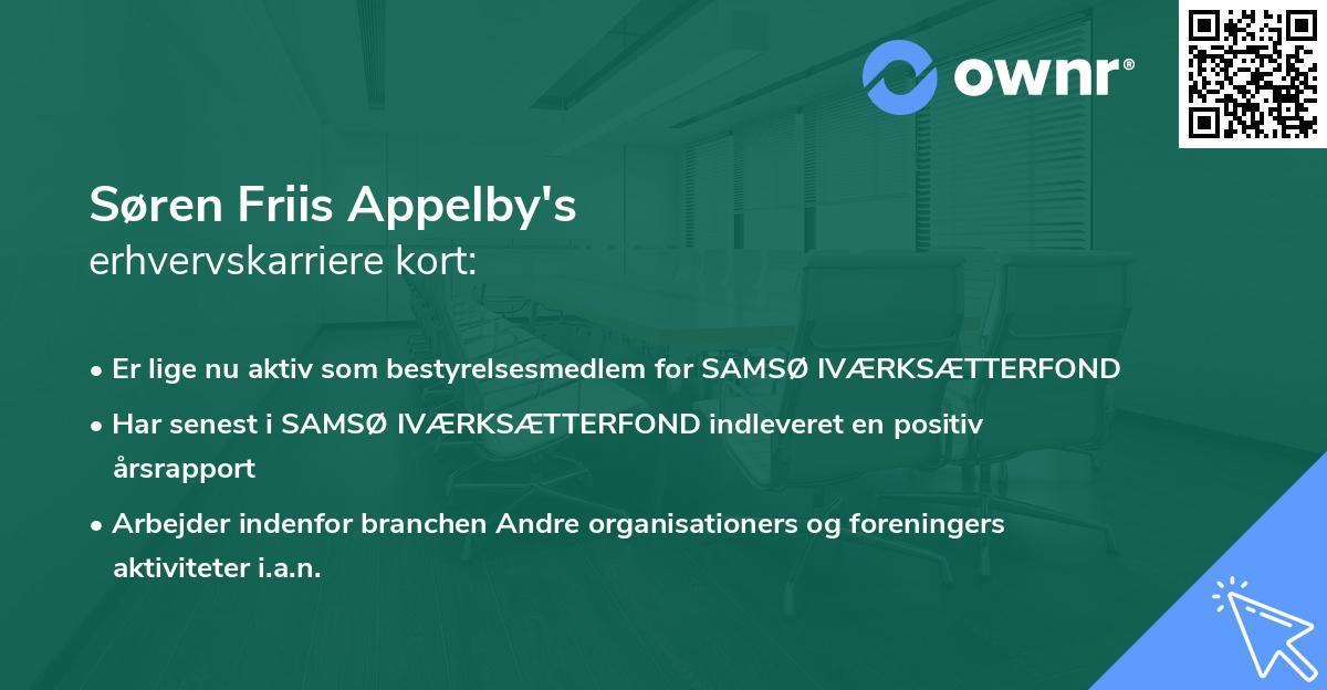 Søren Friis Appelby's erhvervskarriere kort