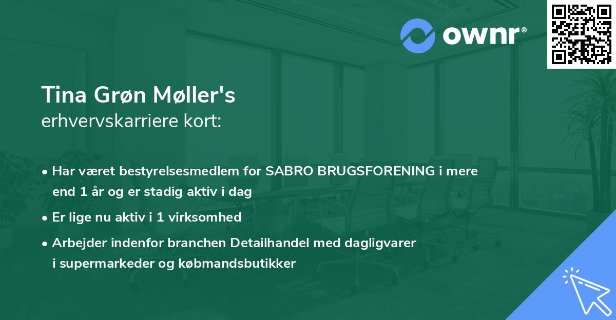 Tina Grøn Møller's erhvervskarriere kort