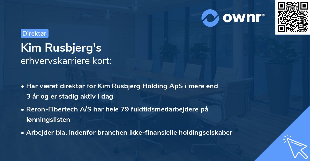 Kim Rusbjerg's erhvervskarriere kort