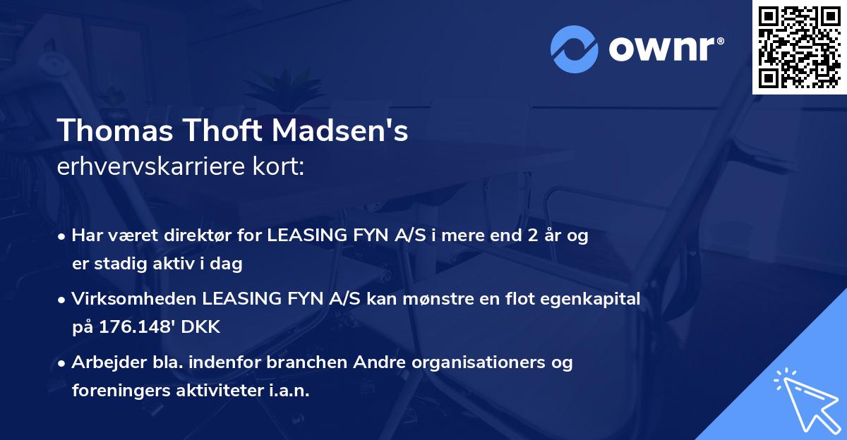 Thomas Thoft Madsen's erhvervskarriere kort
