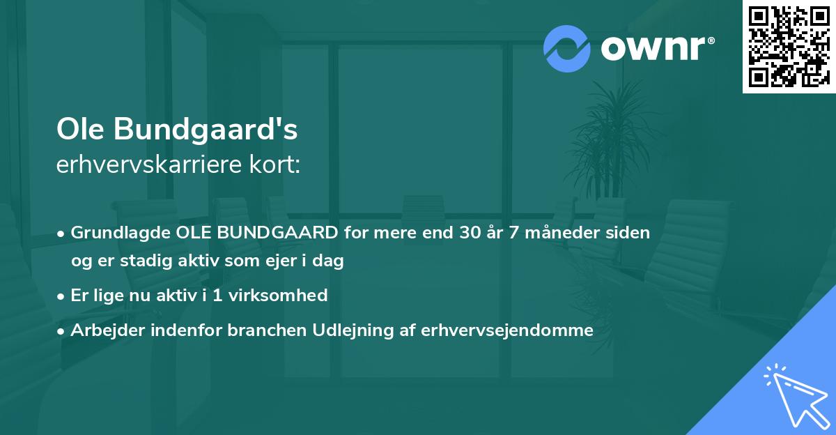 Ole Bundgaard's erhvervskarriere kort