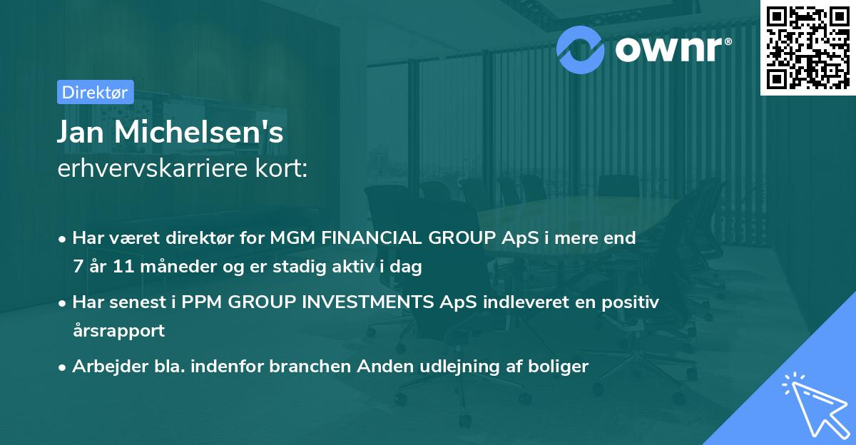 Jan Michelsen's erhvervskarriere kort