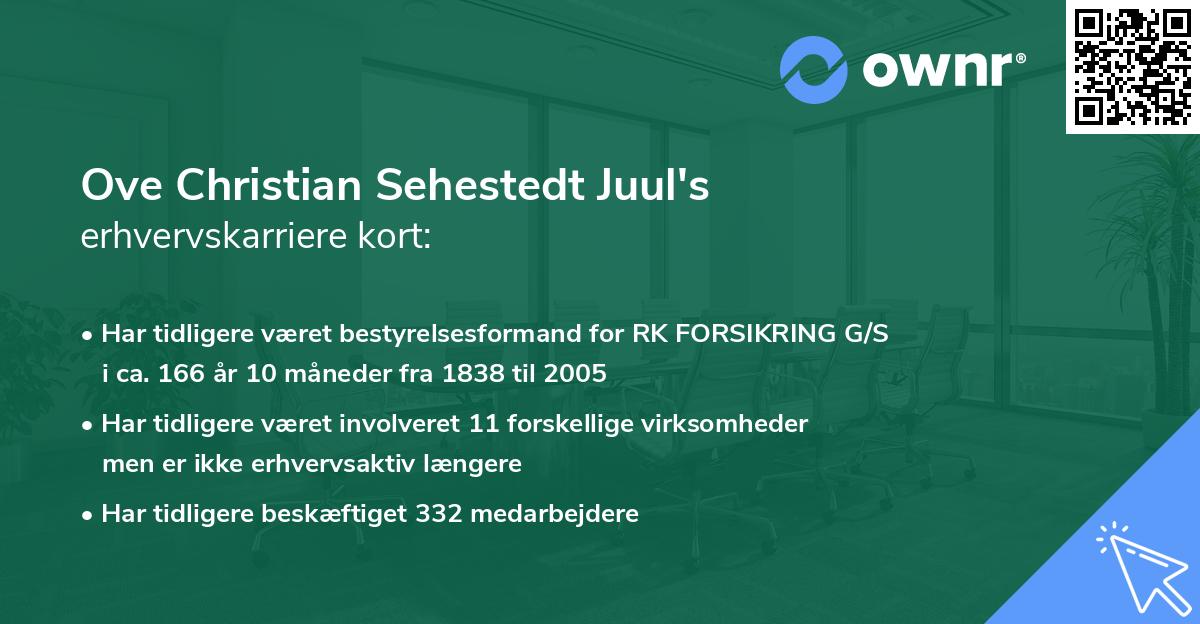 Ove Christian Sehestedt Juul's erhvervskarriere kort