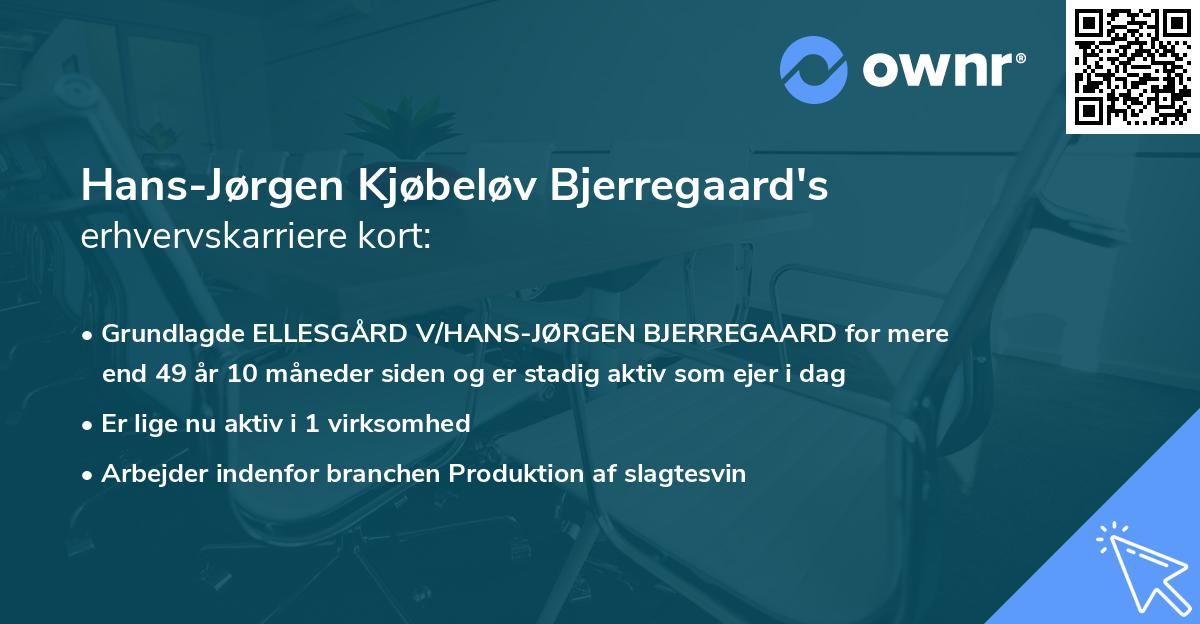 Hans-Jørgen Kjøbeløv Bjerregaard's erhvervskarriere kort