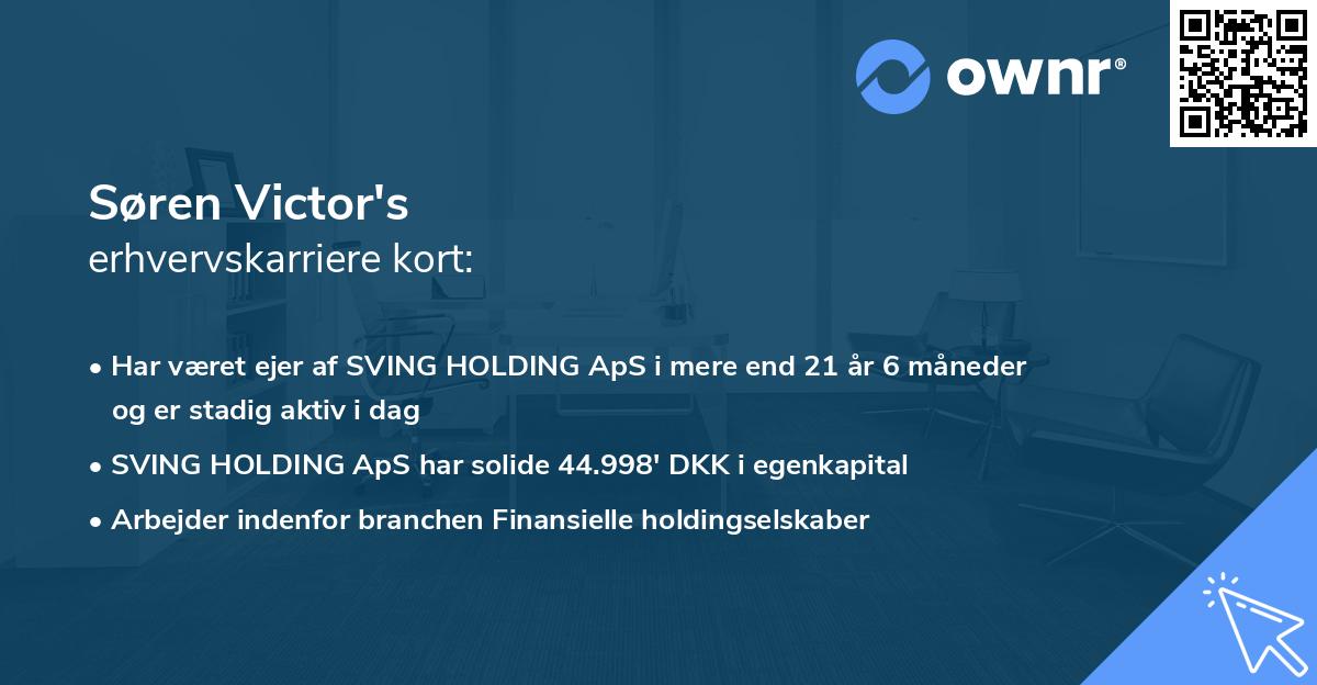 Søren Victor's erhvervskarriere kort
