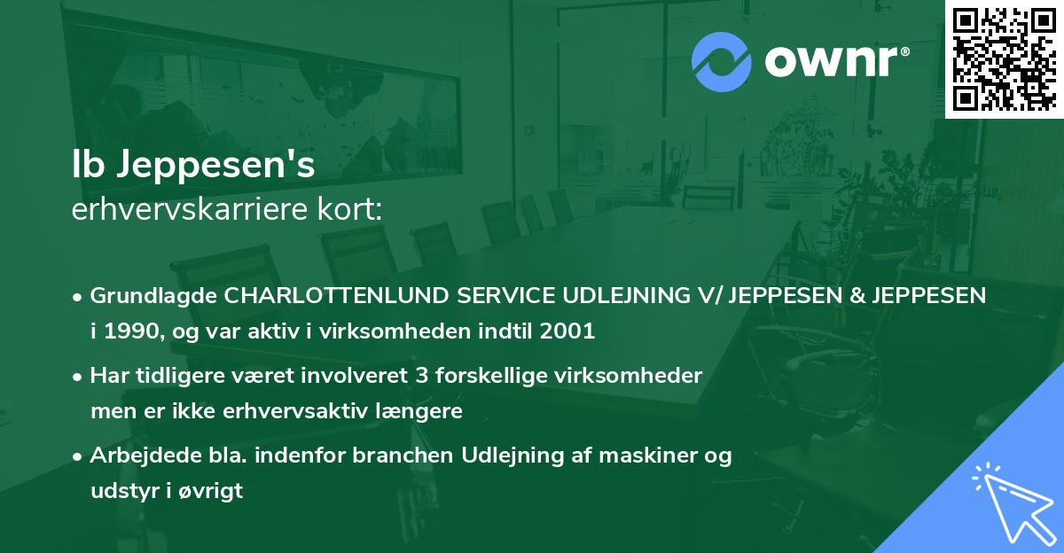 Ib Jeppesen's erhvervskarriere kort
