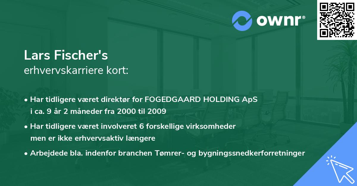 Lars Fischer's erhvervskarriere kort