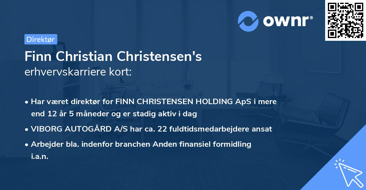 Finn Christian Christensen's erhvervskarriere kort