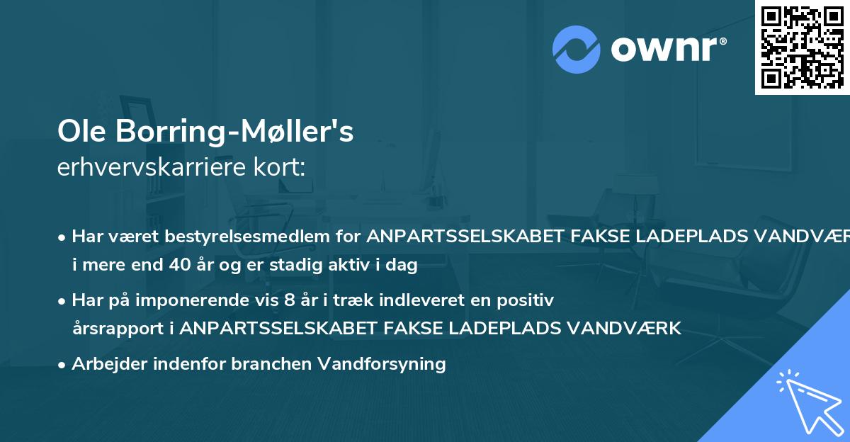 Ole Borring-Møller's erhvervskarriere kort