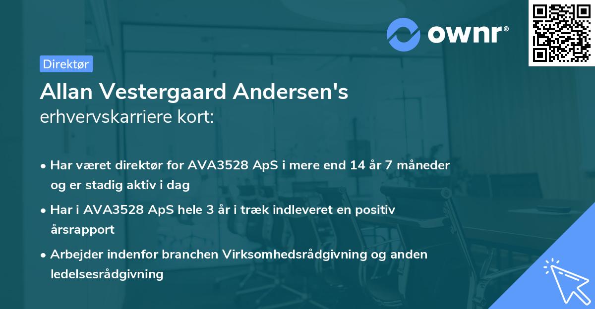 Allan Vestergaard Andersen's erhvervskarriere kort