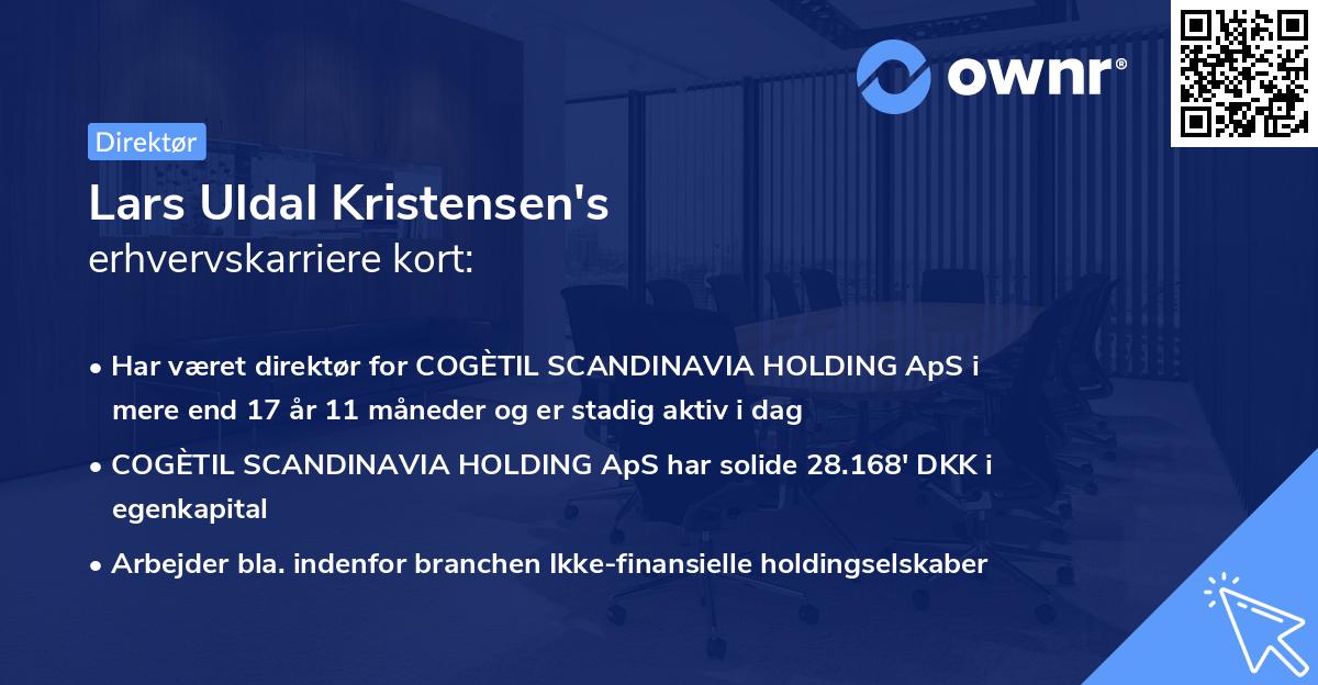 Lars Uldal Kristensen's erhvervskarriere kort