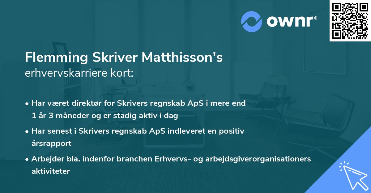 Flemming Skriver Matthisson's erhvervskarriere kort