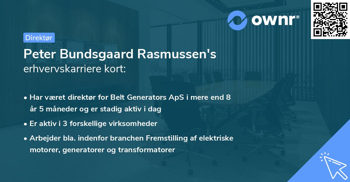 Peter Bundsgaard Rasmussen's erhvervskarriere kort