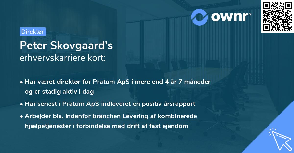 Peter Skovgaard's erhvervskarriere kort