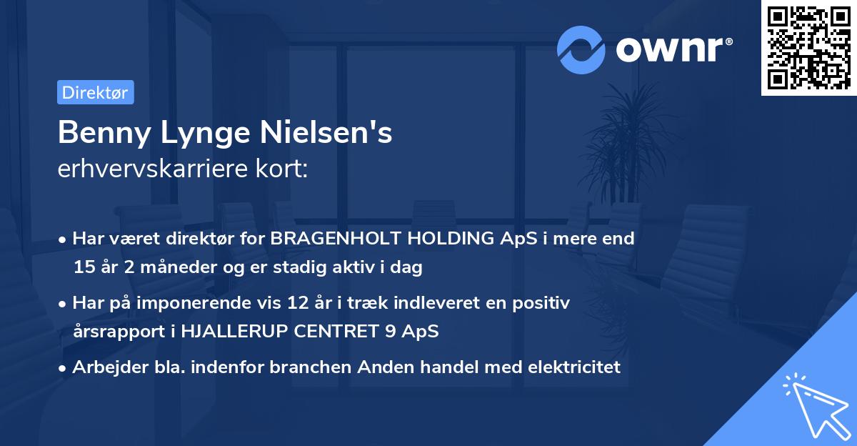 Benny Lynge Nielsen's erhvervskarriere kort