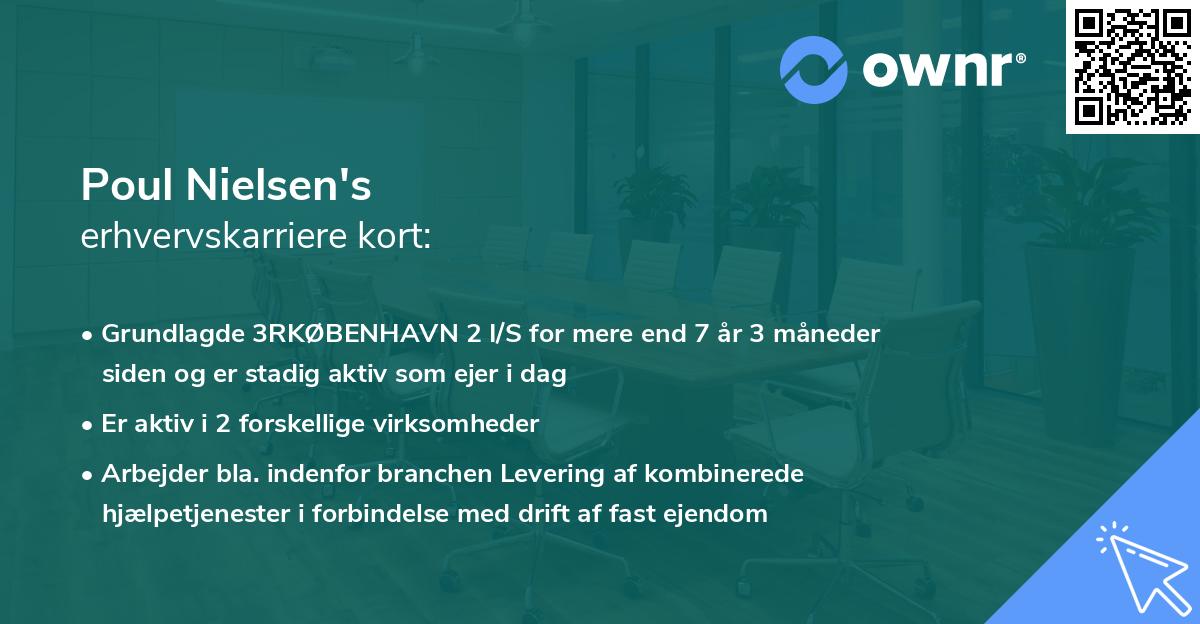 Poul Nielsen's erhvervskarriere kort