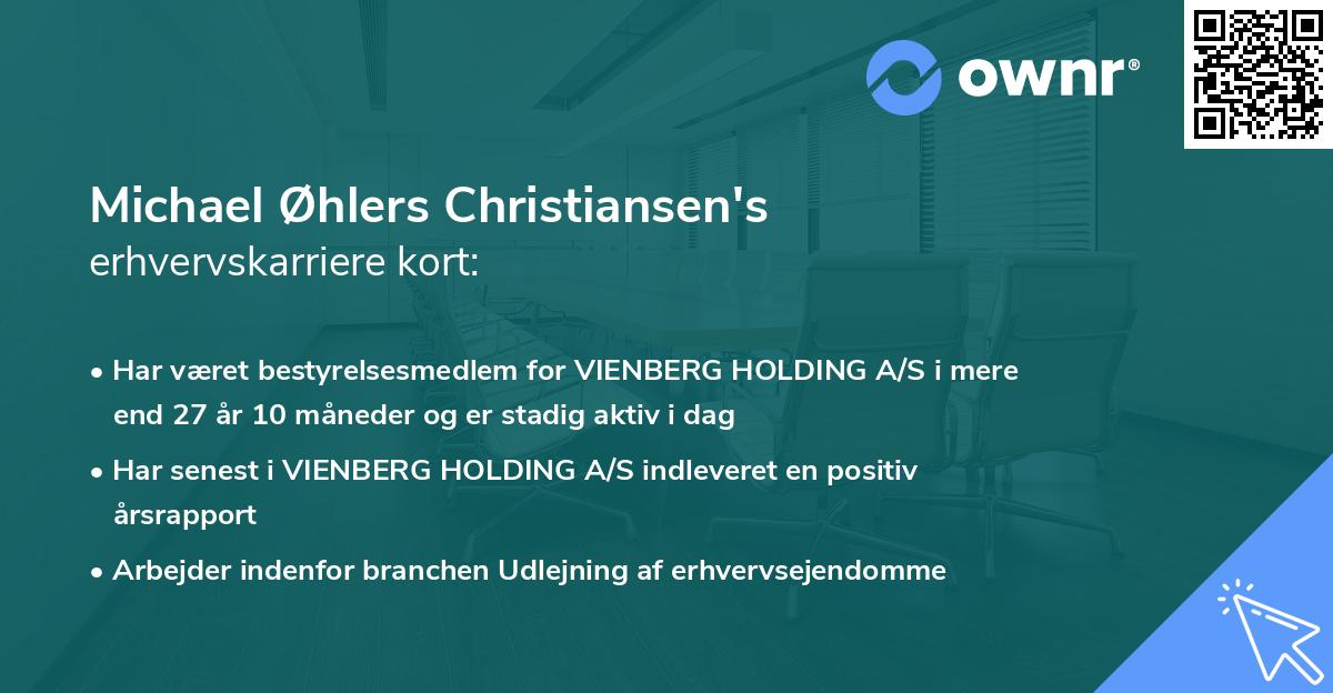 Michael Øhlers Christiansen's erhvervskarriere kort