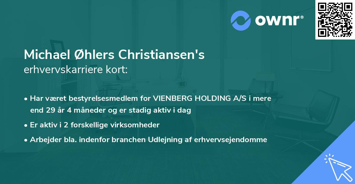 Michael Øhlers Christiansen's erhvervskarriere kort