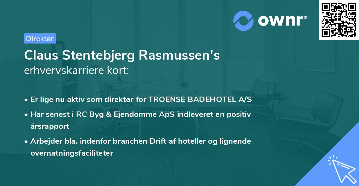 Claus Stentebjerg Rasmussen's erhvervskarriere kort