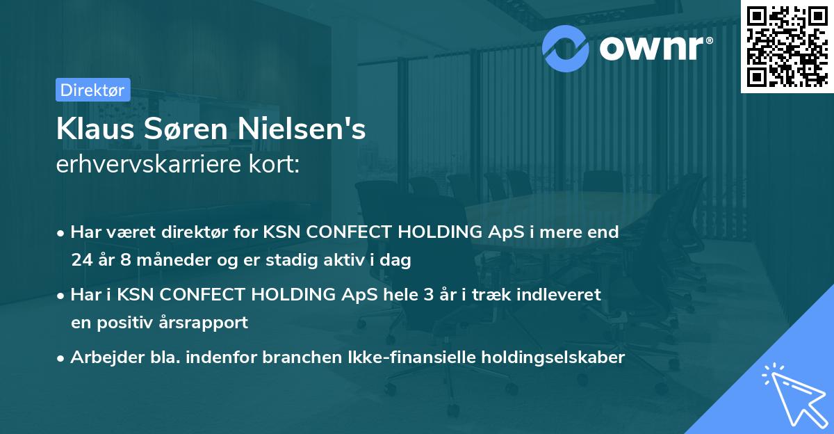 Klaus Søren Nielsen's erhvervskarriere kort