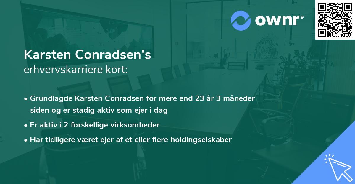 Karsten Conradsen's erhvervskarriere kort