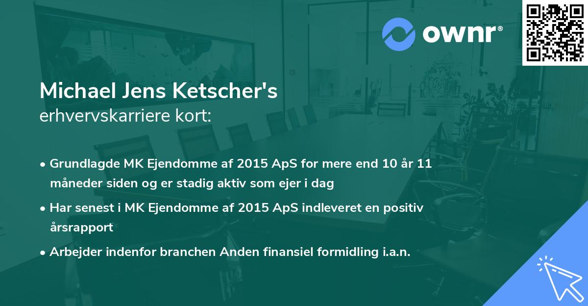 Michael Jens Ketscher's erhvervskarriere kort