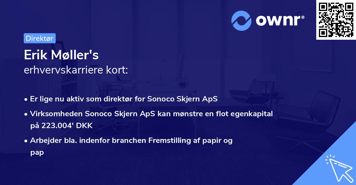 Erik Møller's erhvervskarriere kort