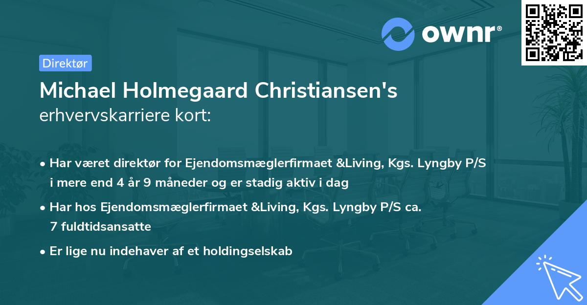 Michael Holmegaard Christiansen's erhvervskarriere kort