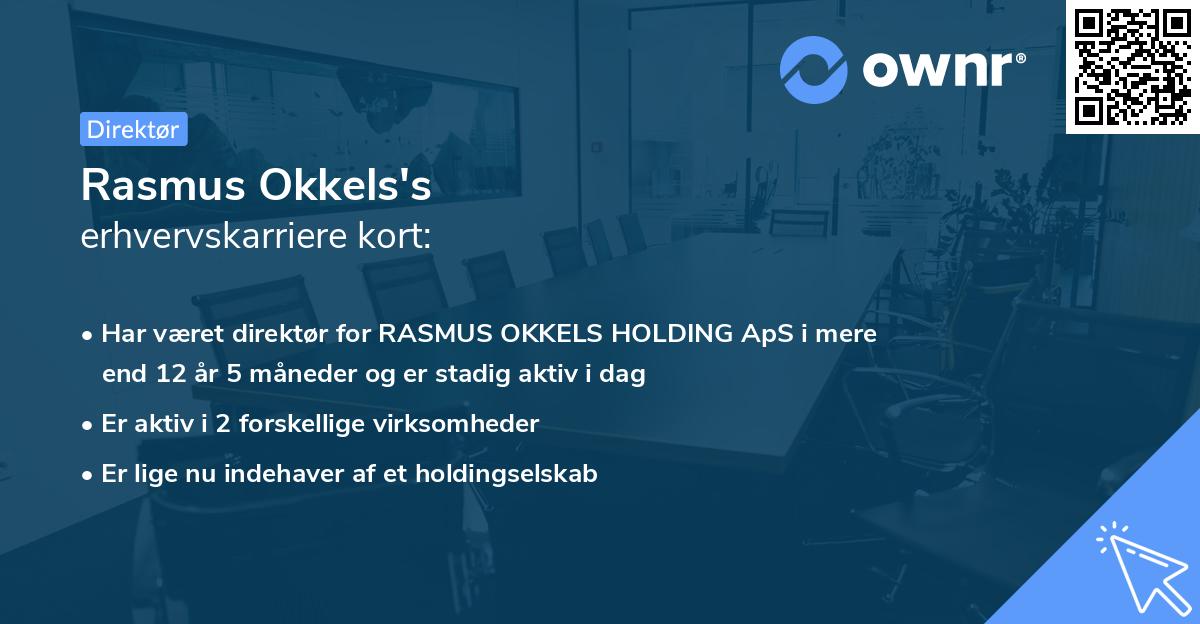 Rasmus Okkels's erhvervskarriere kort