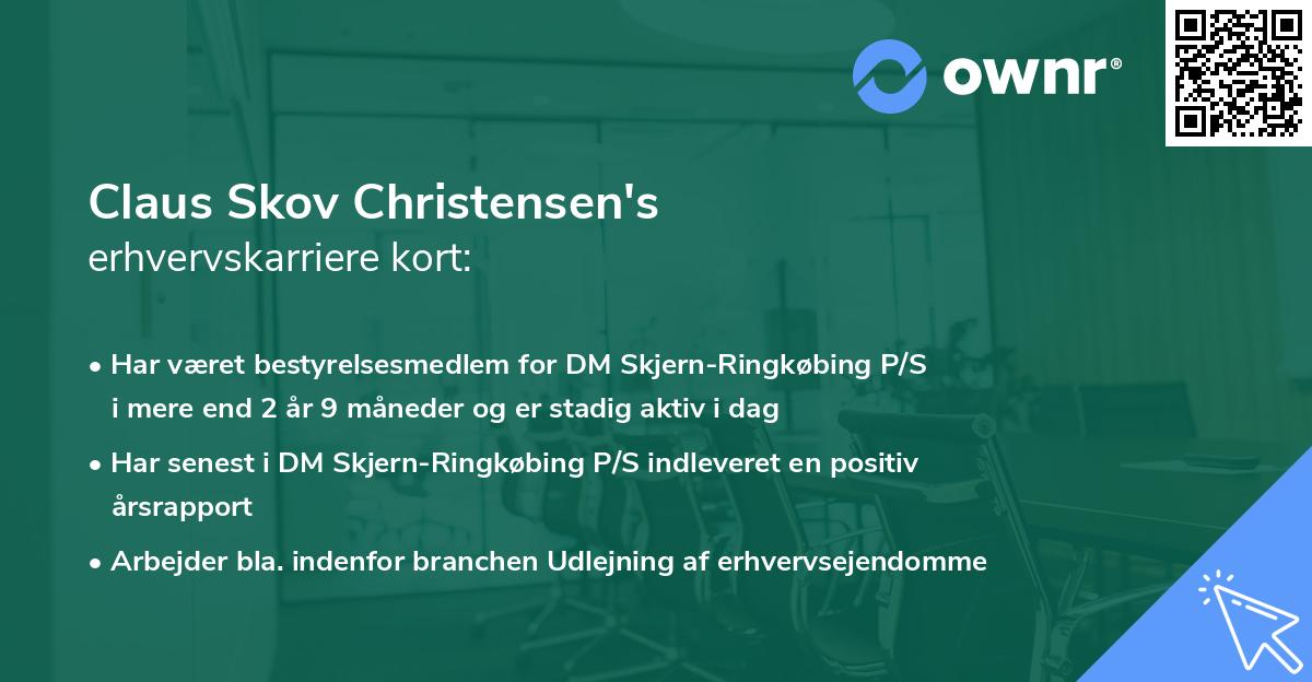 Claus Skov Christensen's erhvervskarriere kort