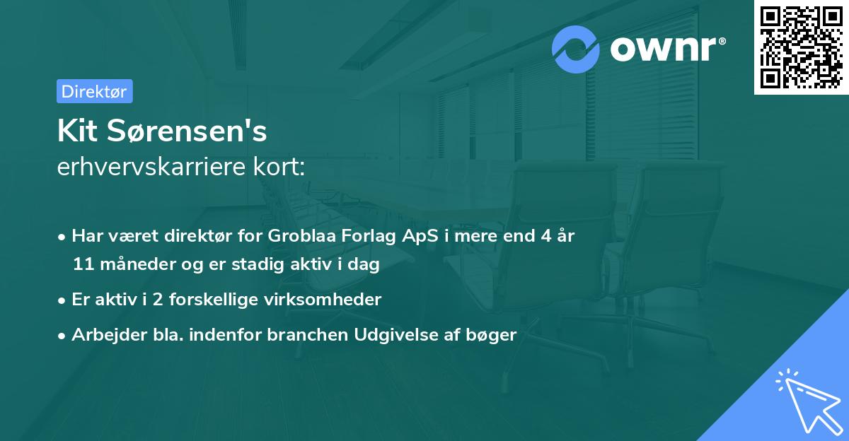 Kit Sørensen's erhvervskarriere kort