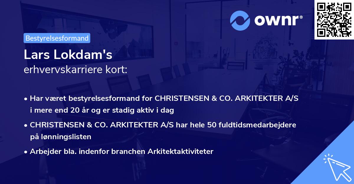 Lars Lokdam's erhvervskarriere kort